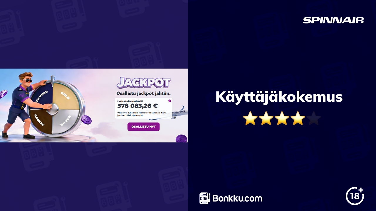 spinnair casino käyttäjäkokemus