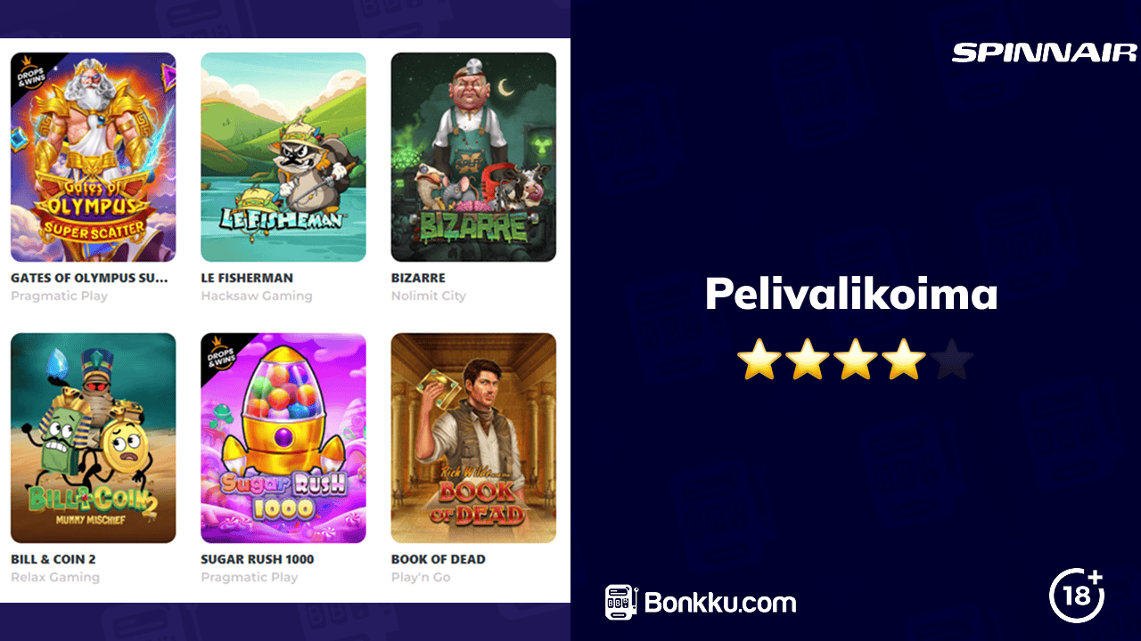 spinnair casino pelit