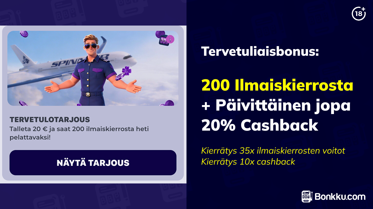 spinnair casino tervetulobonus