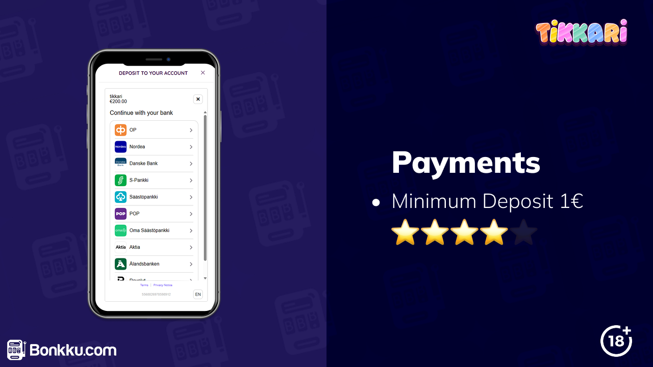 tikkari casino payments