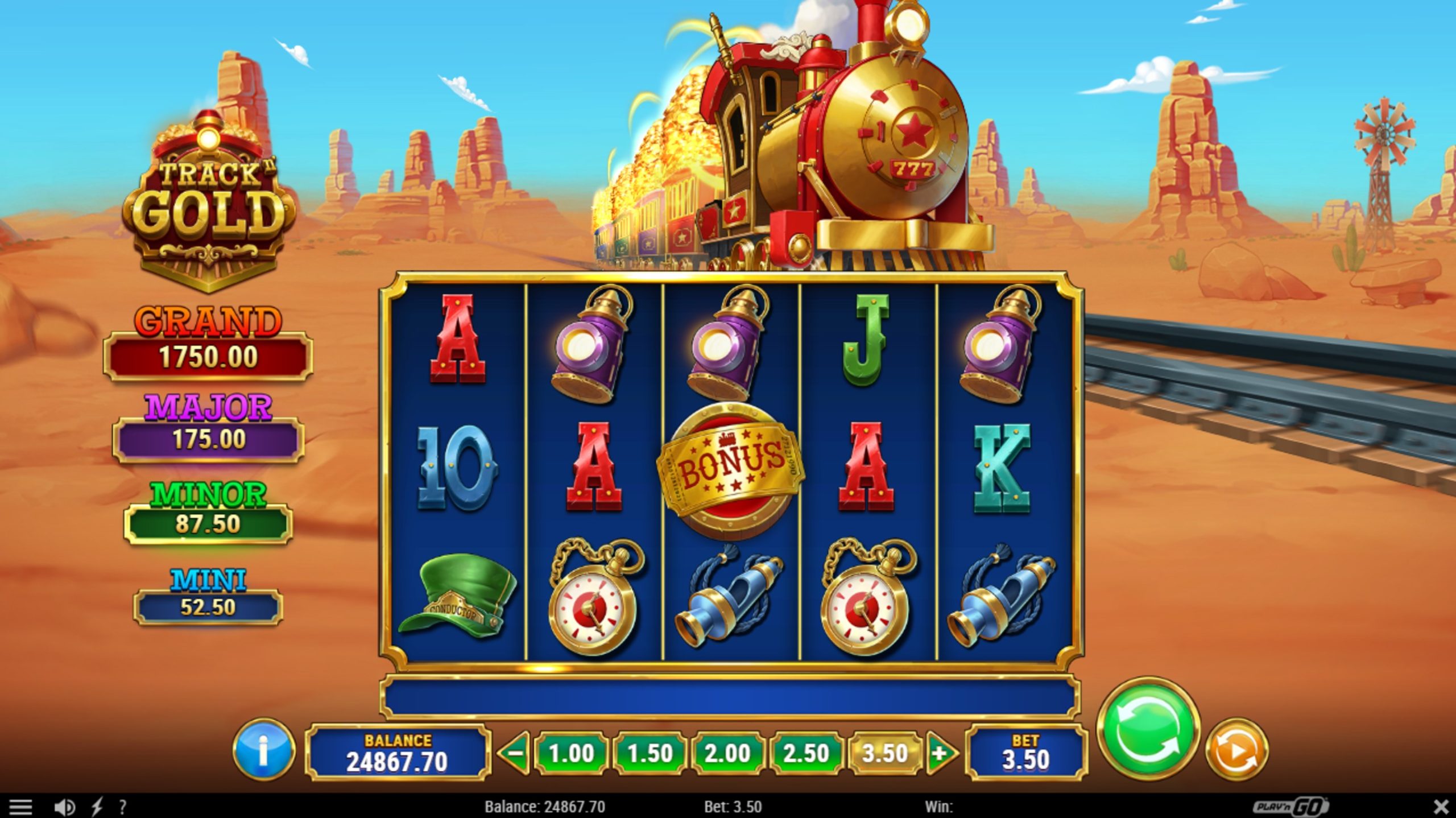 track n gold slot