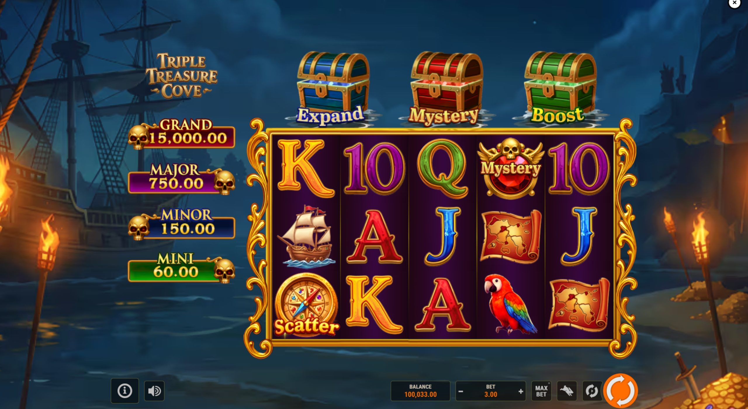 triple treasure cove slot