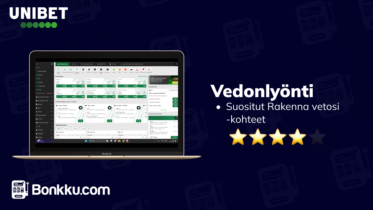 unibet casino vedonlyönti