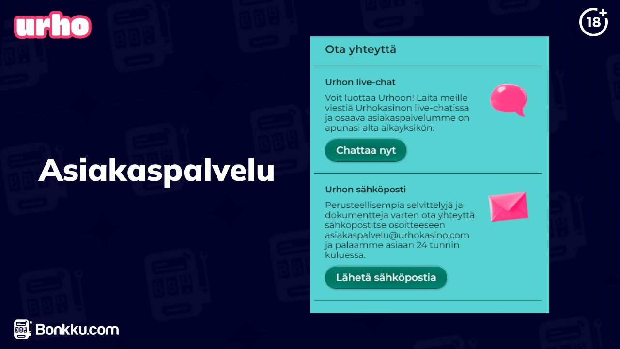 urho kasino asiakaspalvelu