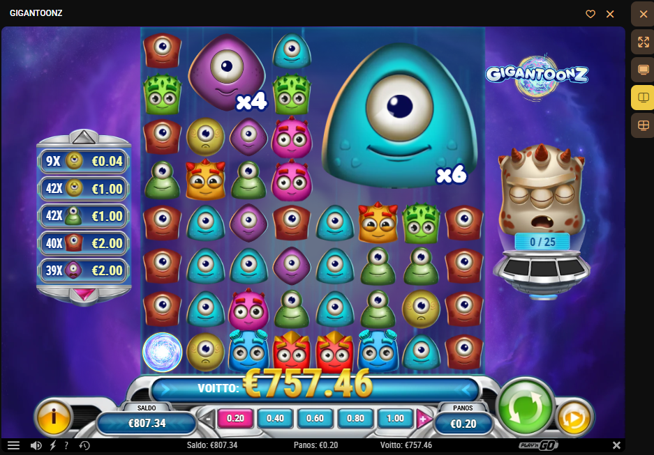 Big wins screenshot
