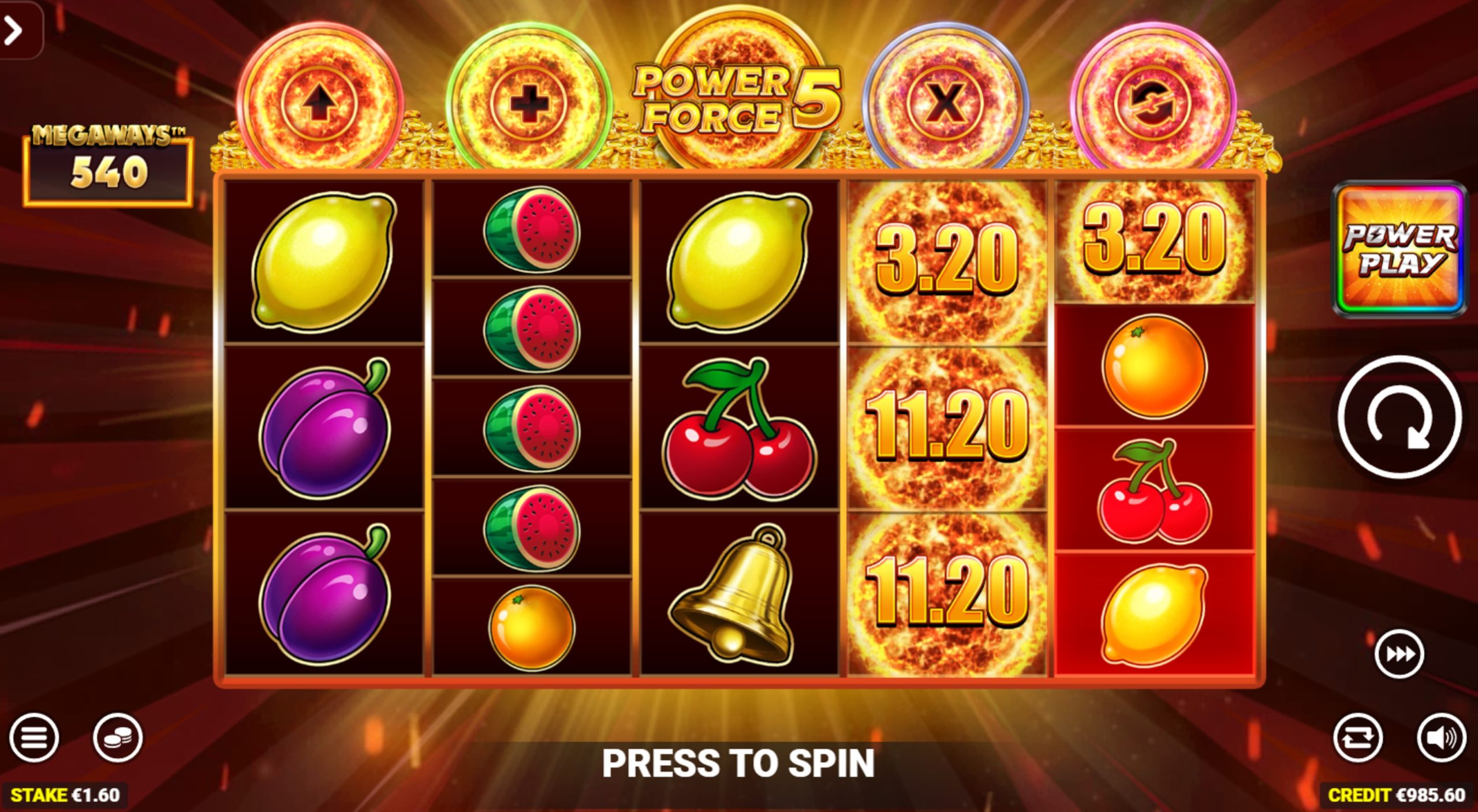 cash strike power force 5 megaways slot