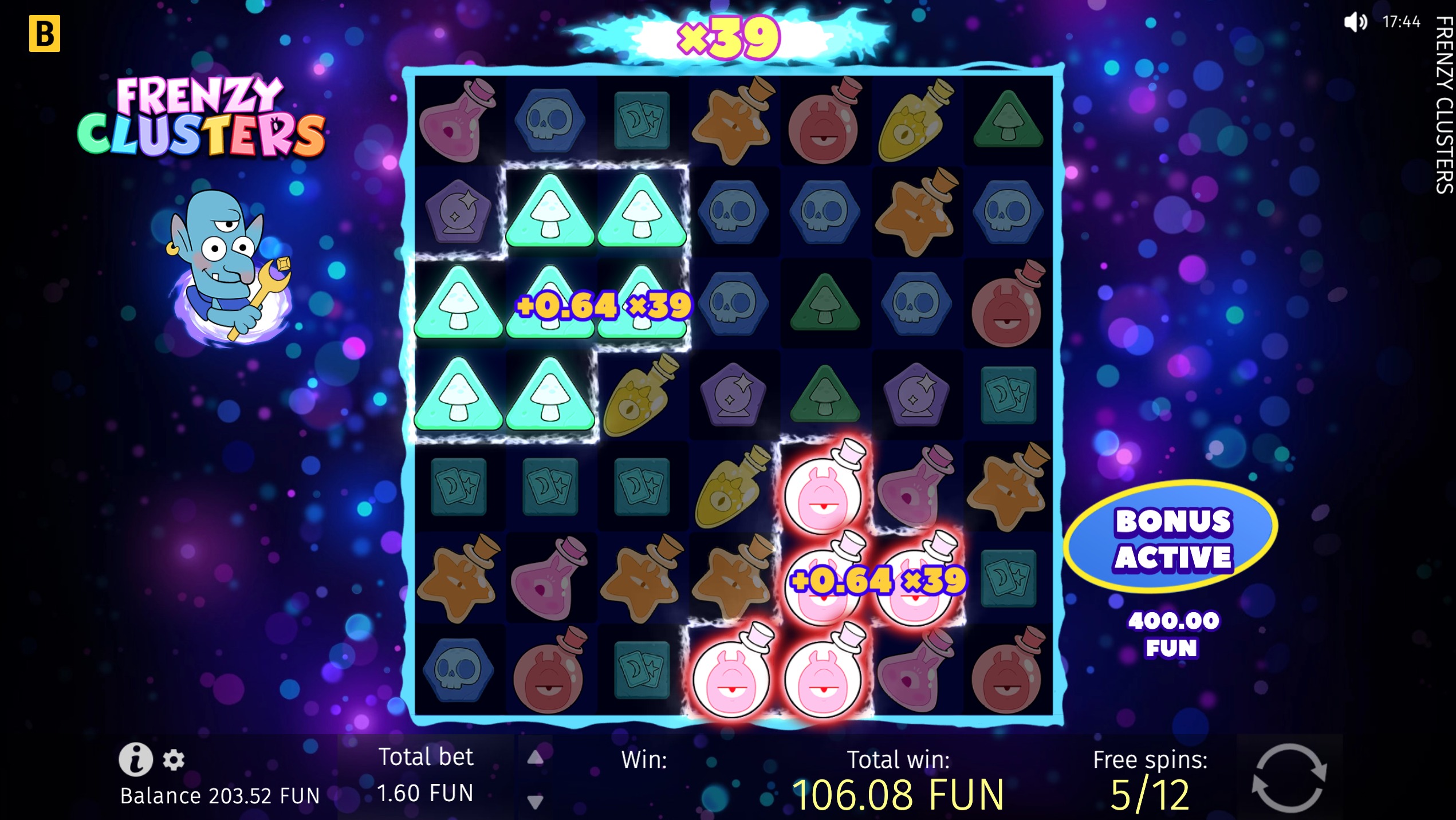 frenzy clusters bonus