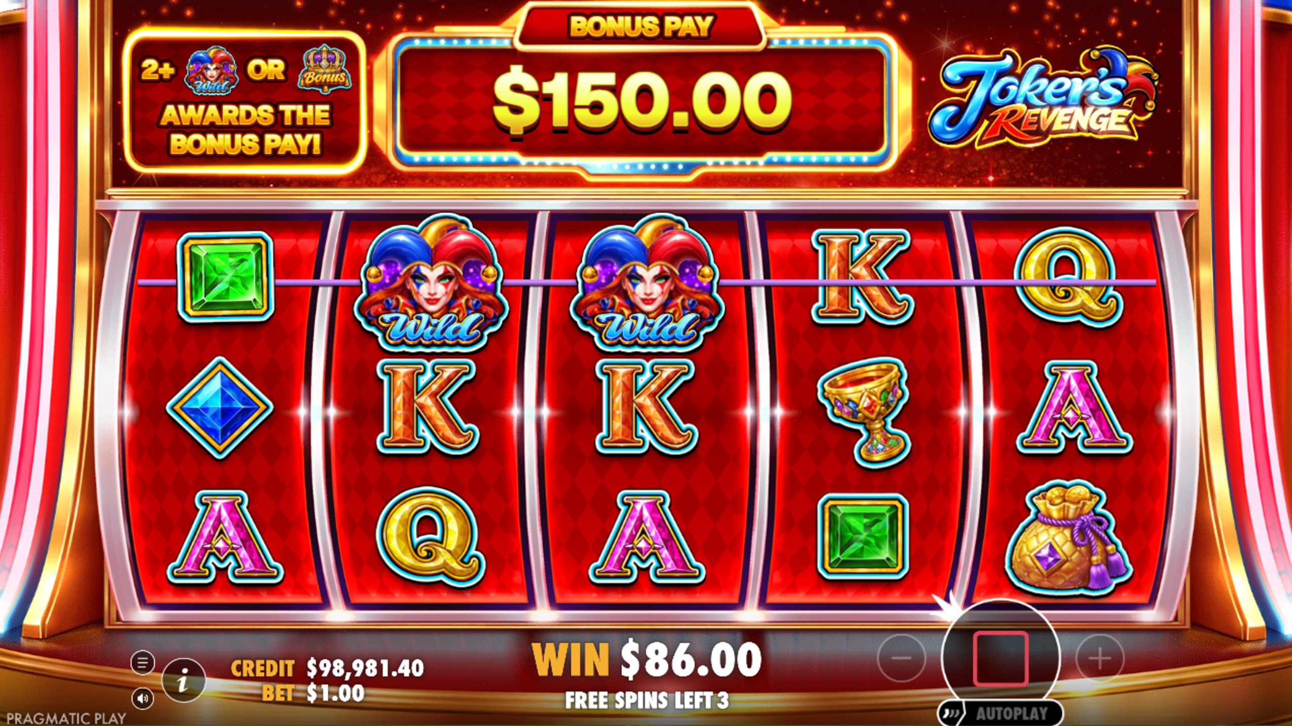 jokers revenge bonus