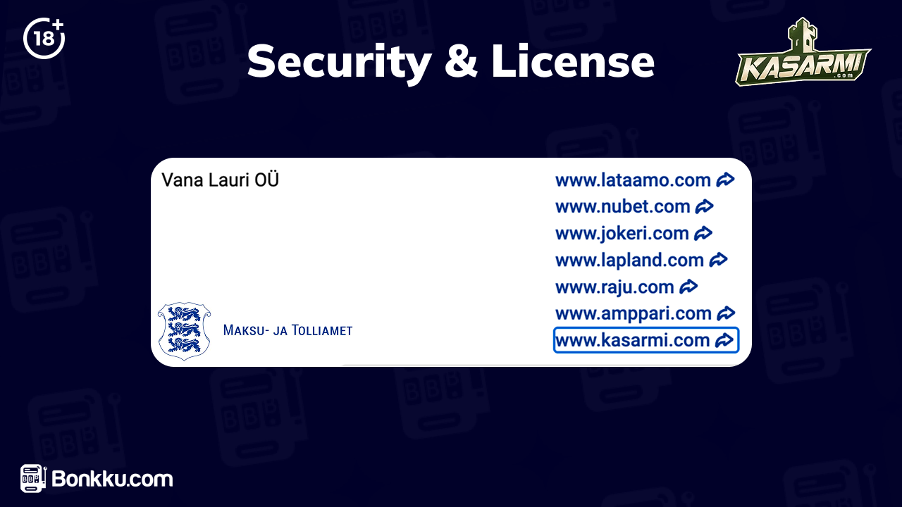 kasarmi casino license