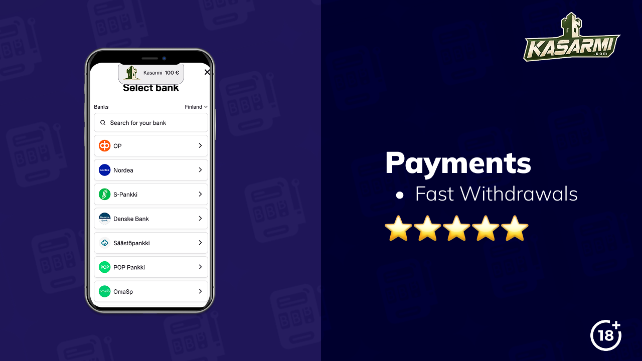 kasarmi casino payments