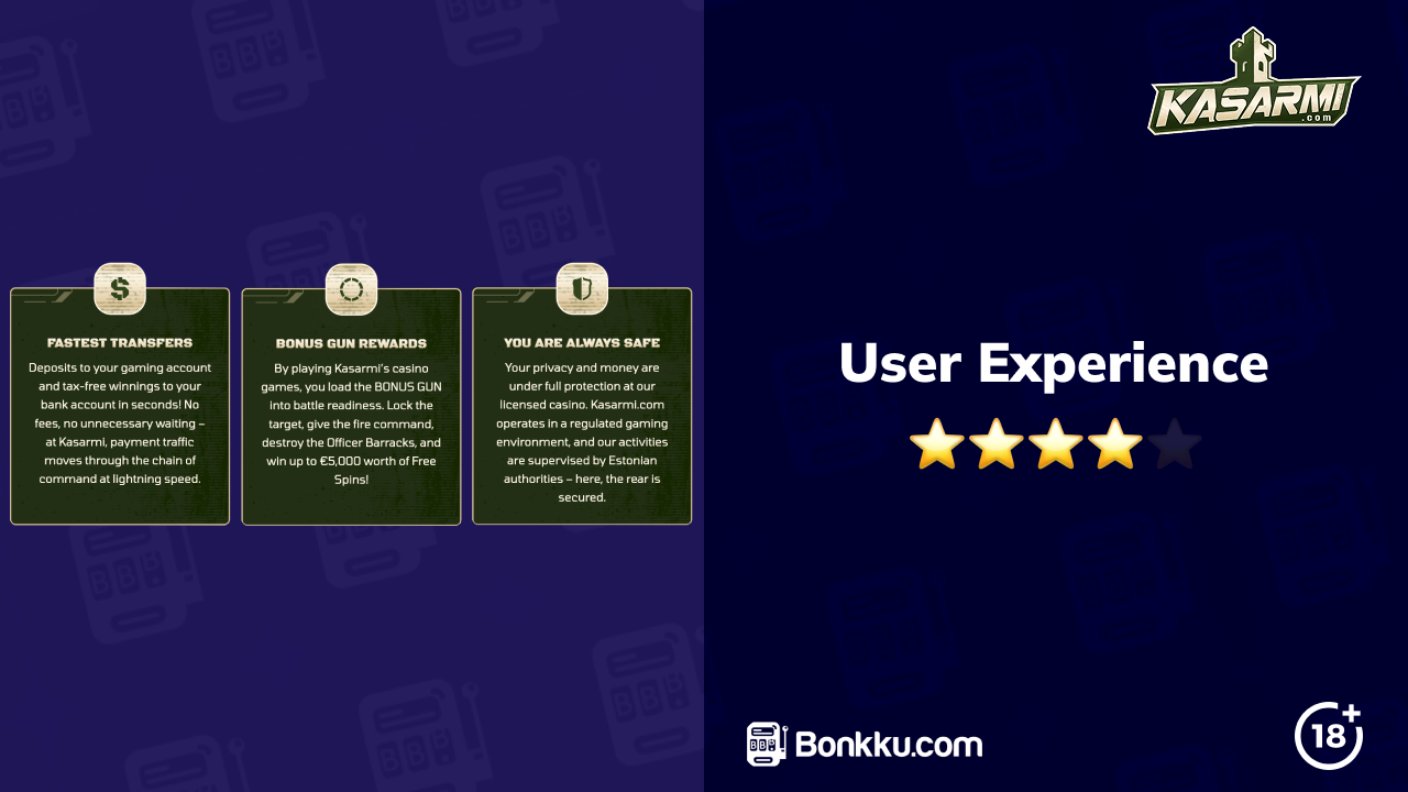 kasarmi casino user experience