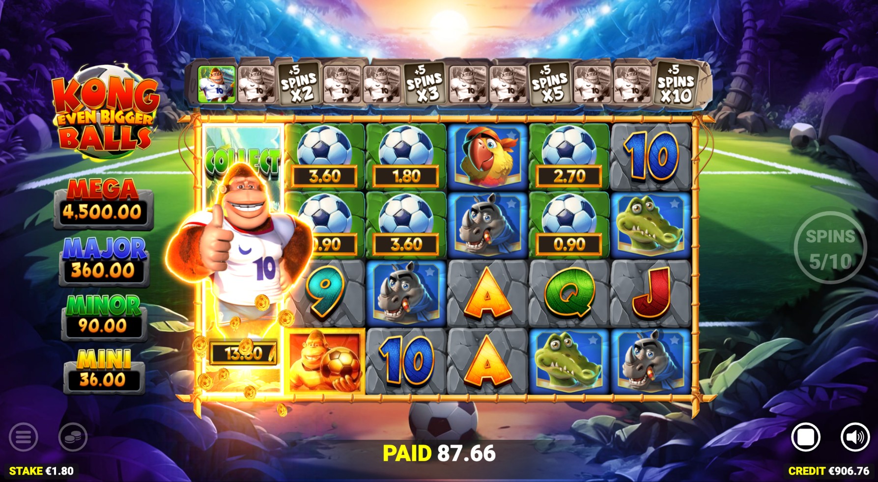 kong even bigger balls bonus