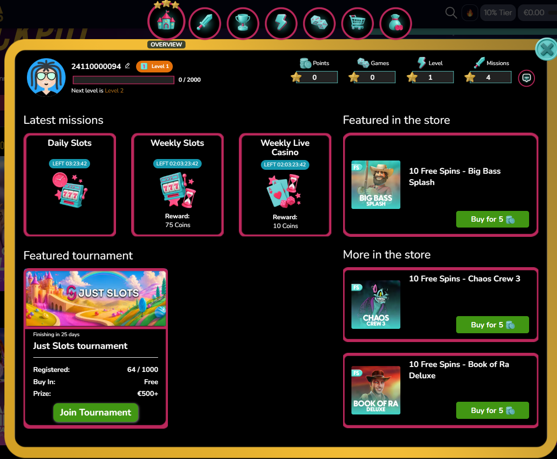 level up program salakasino