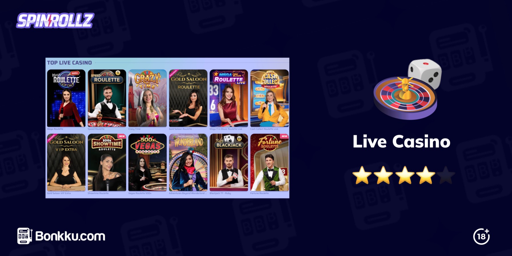 live casino at spinrollz
