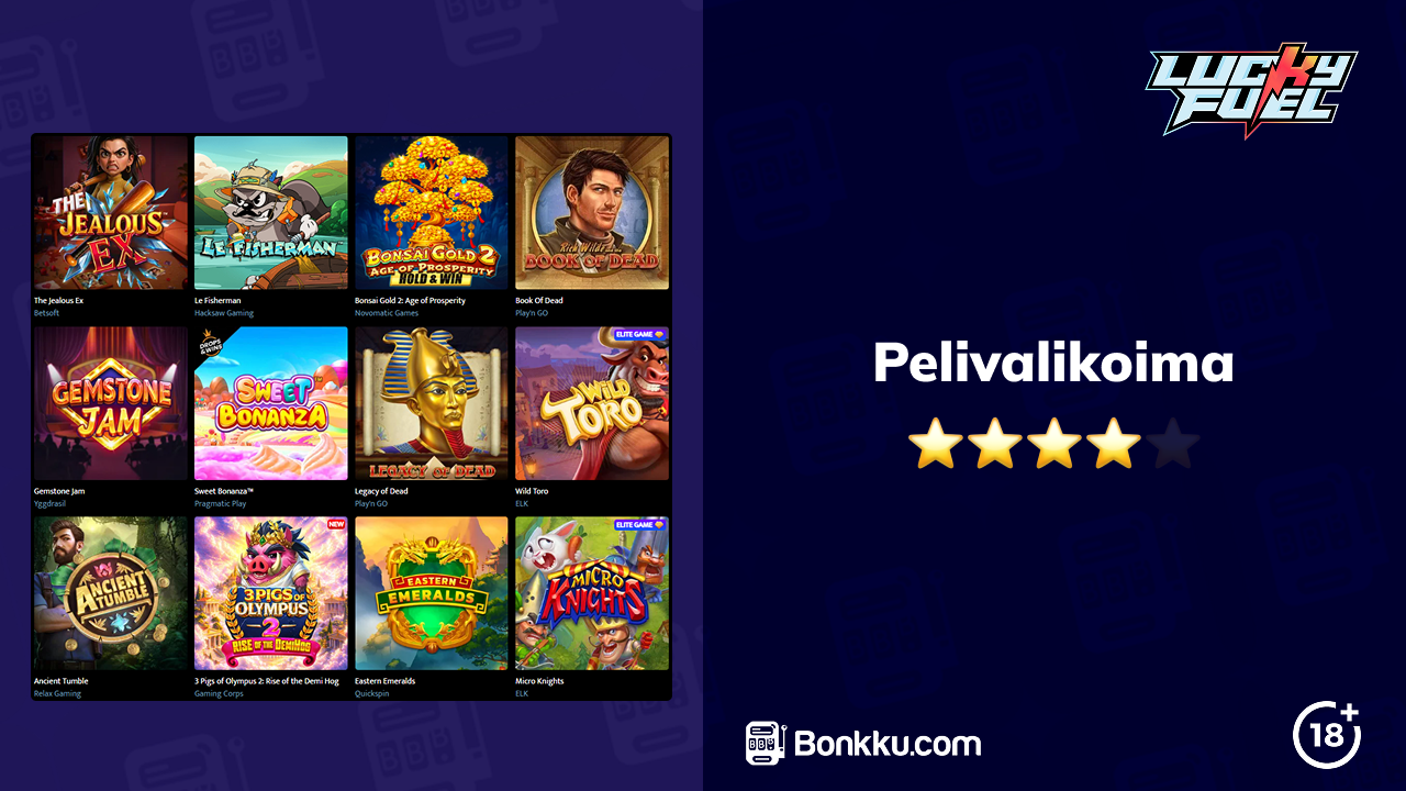 lucky fuel casino pelivalikoima