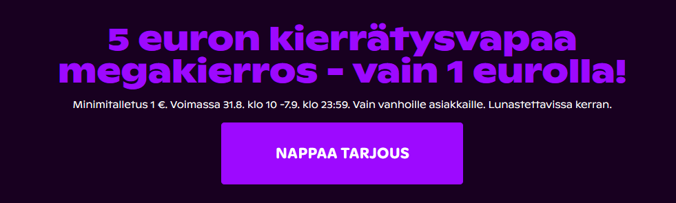 noppa kasino palaavien asiakkaiden tarjous