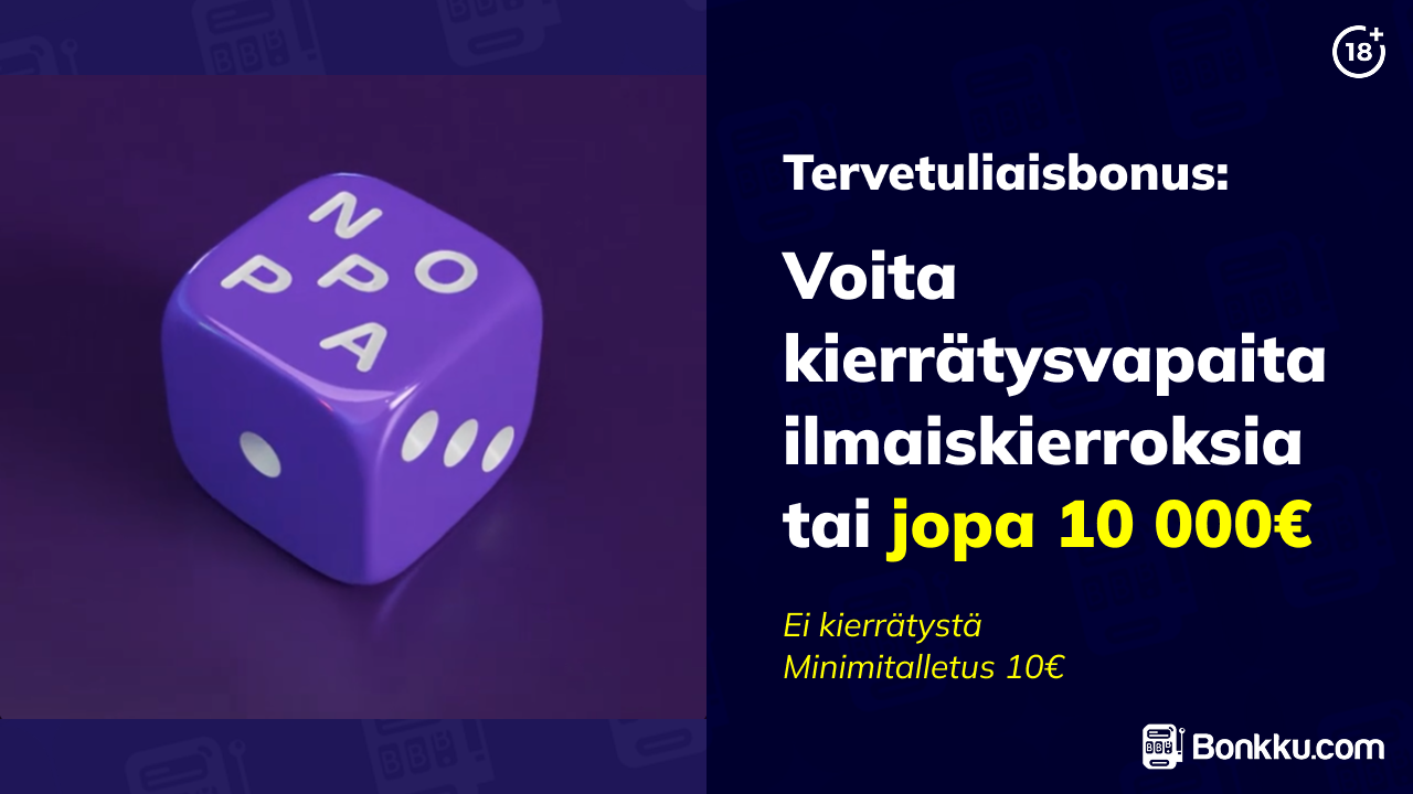 noppa kasino tervetuliaisbonus
