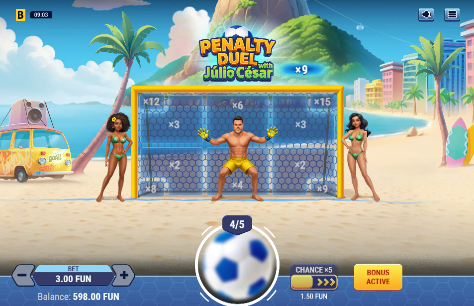 penalty duel with julio cesar bonus