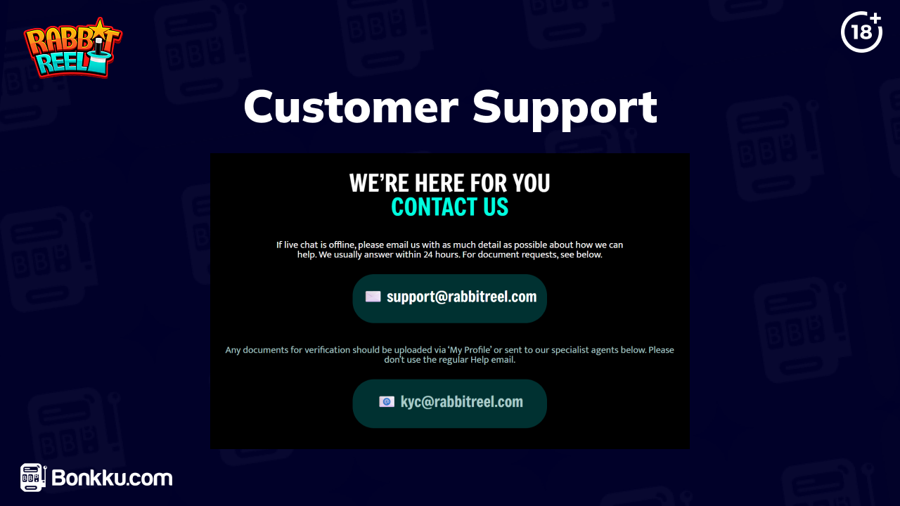 rabbit reel casino customer support