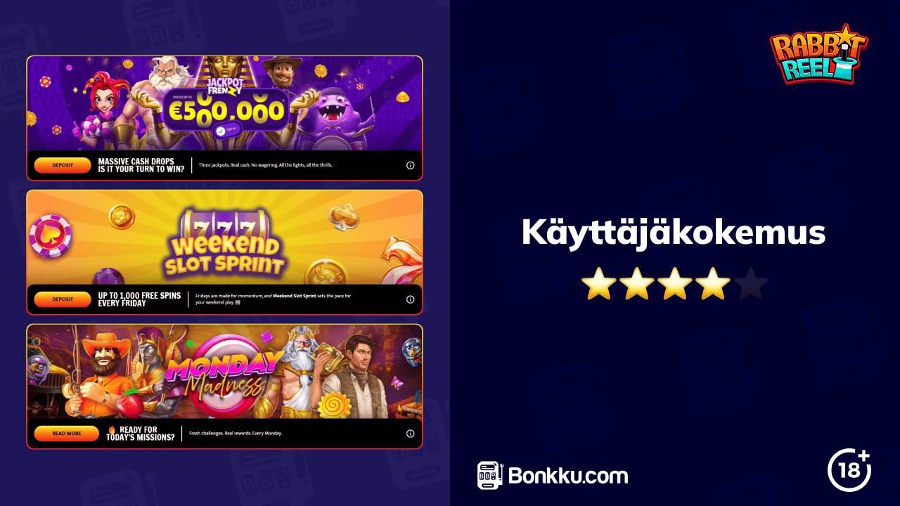 rabbit reel casino käyttäjäkokemus