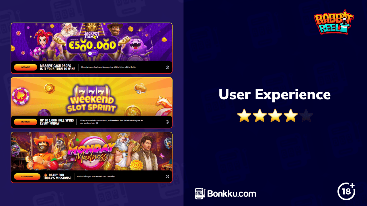 rabbit reel casino user experience