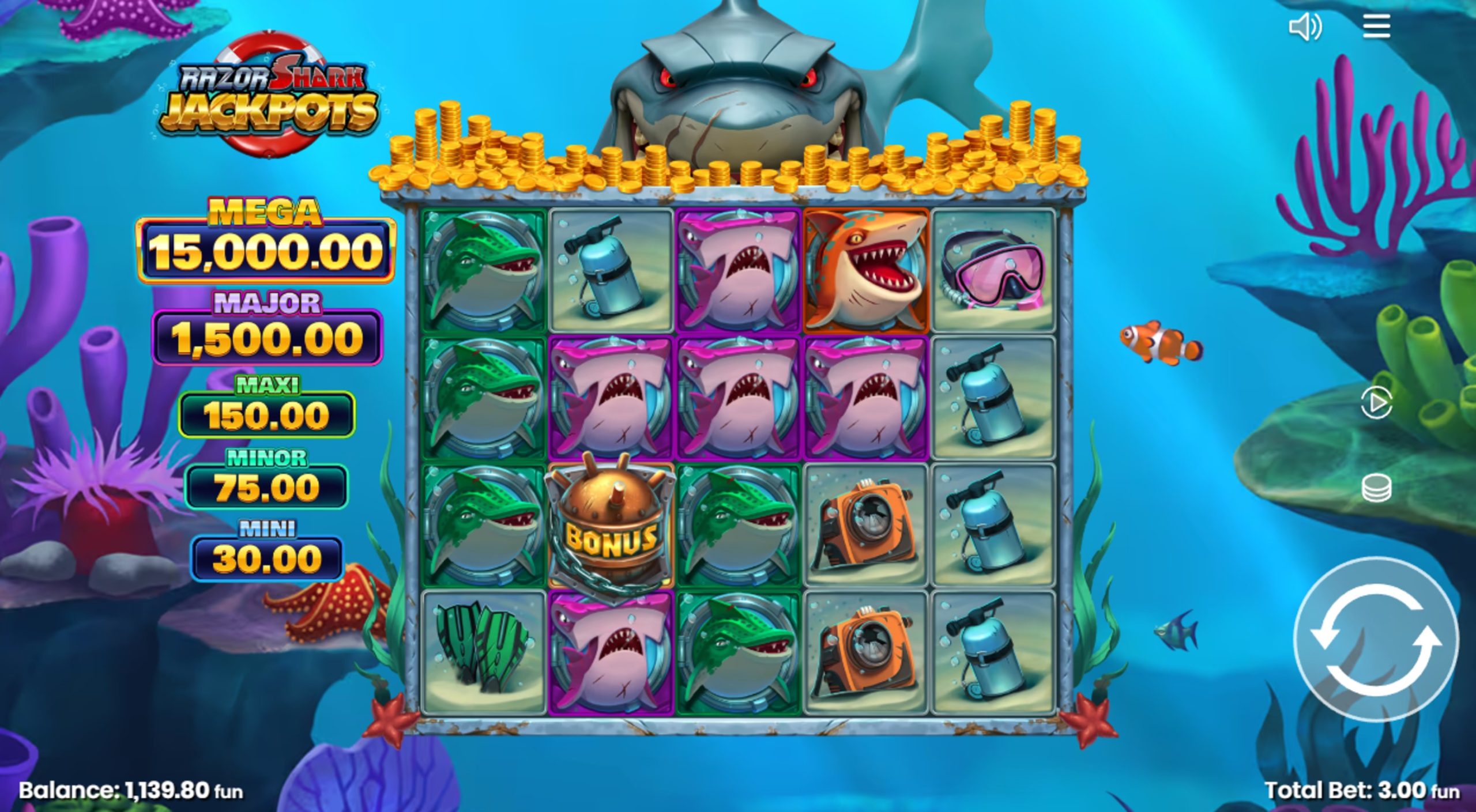razor shark jackpots slot