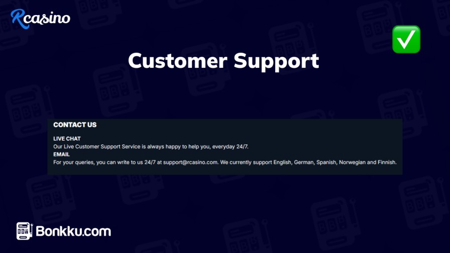 rcasino customer support