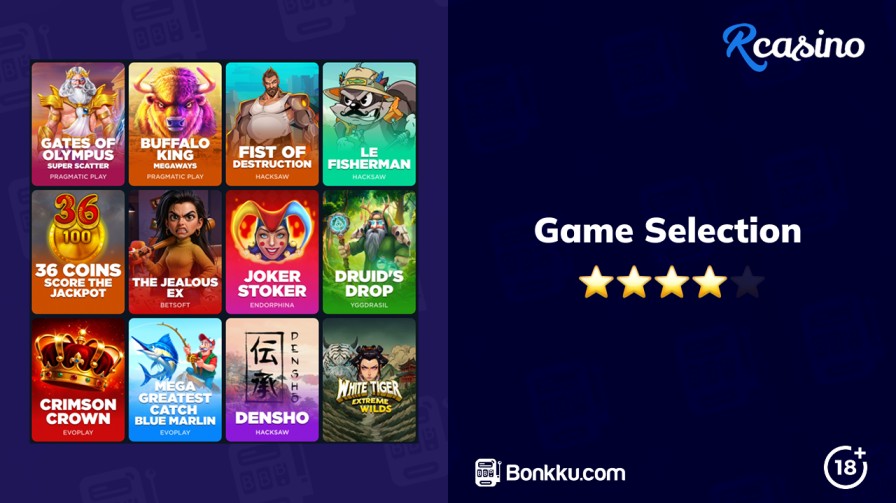 rcasino game selection