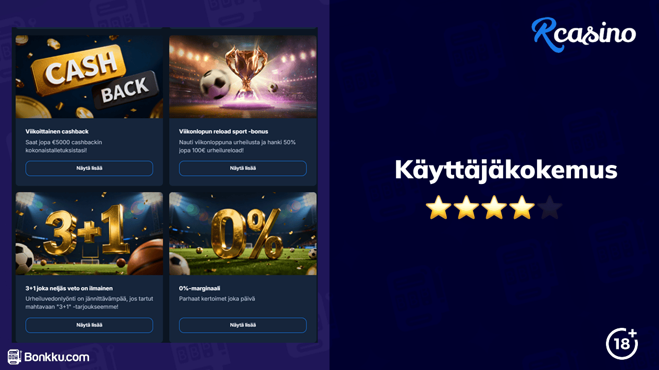 rcasino käyttäjäkokemus