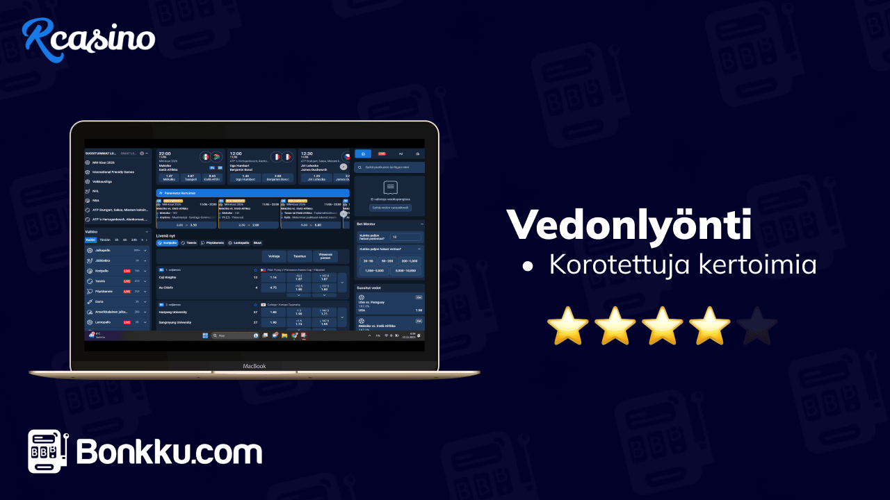 rcasino vedonlyönti