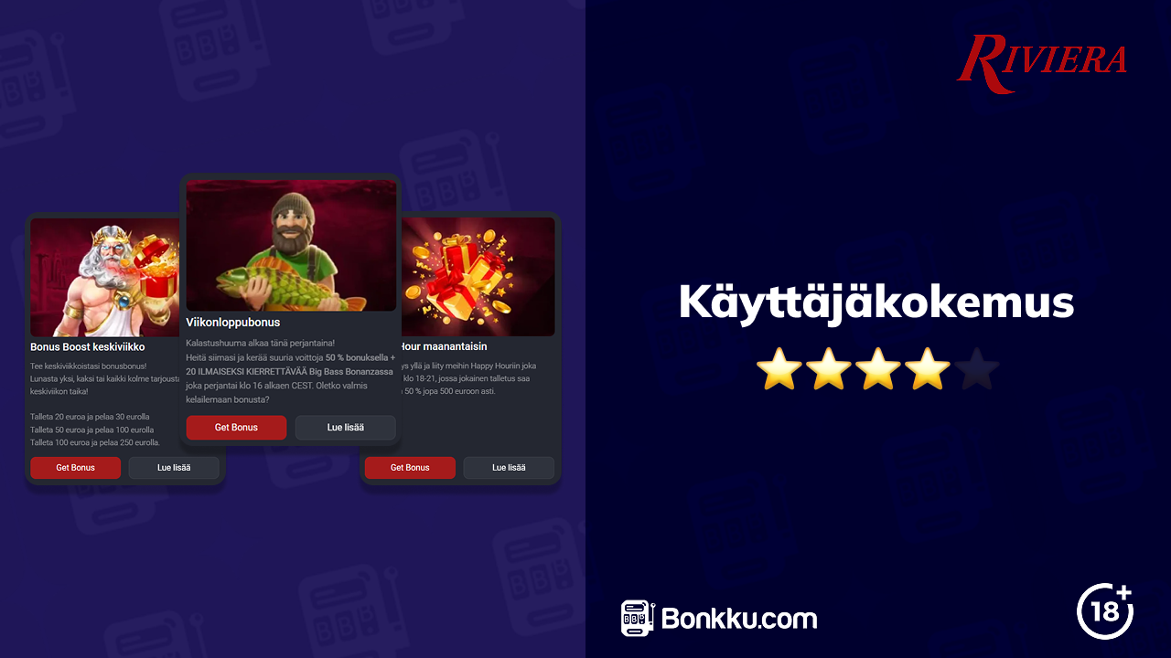riviera casino käyttäjäkokemus