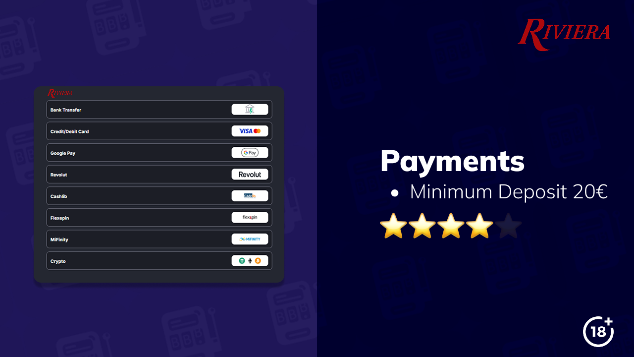riviera casino payments