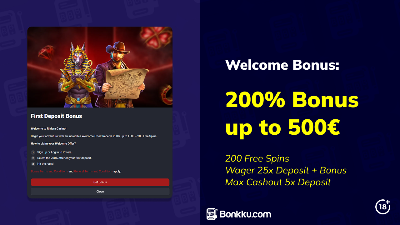 riviera casino welcome bonus