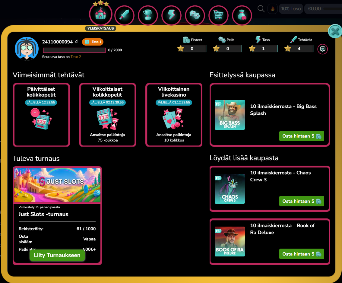 salakasino level up
