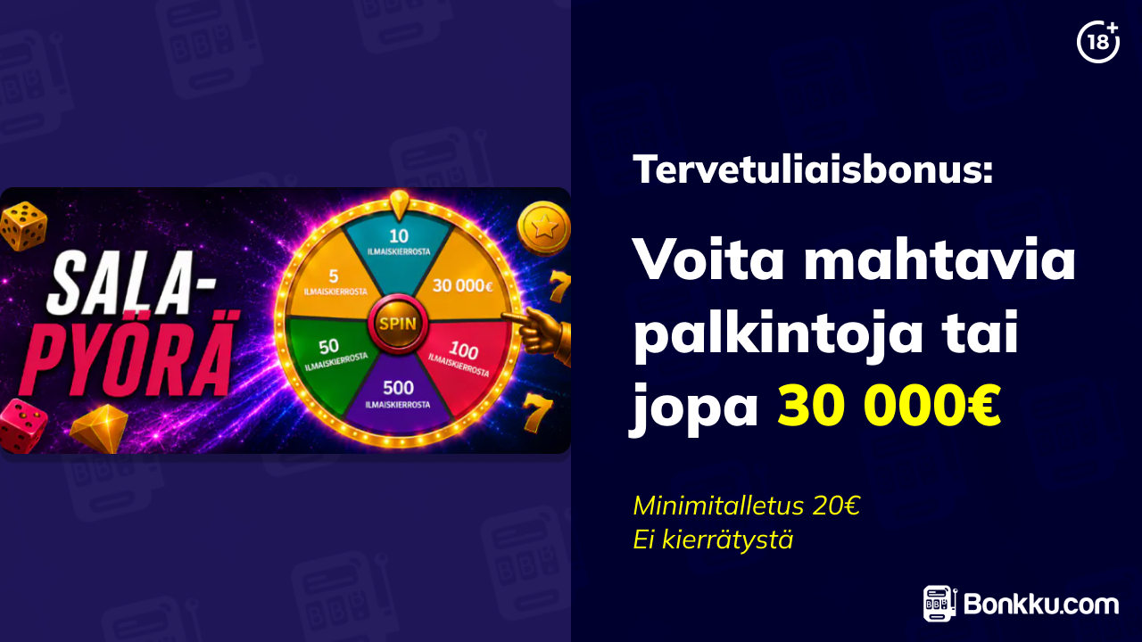 salakasino tervetuliaisbonus sala-pyörä