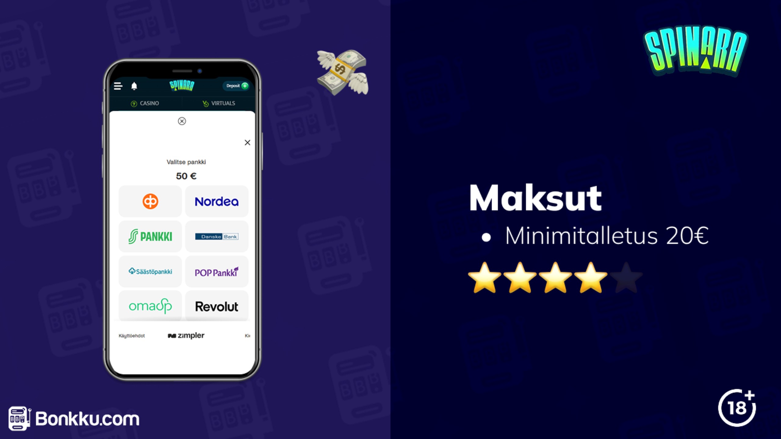 spinara casino maksut
