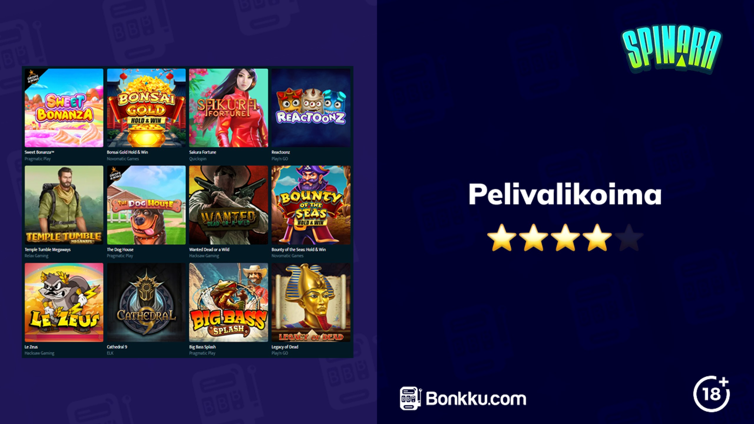 spinara casino pelivalikoima
