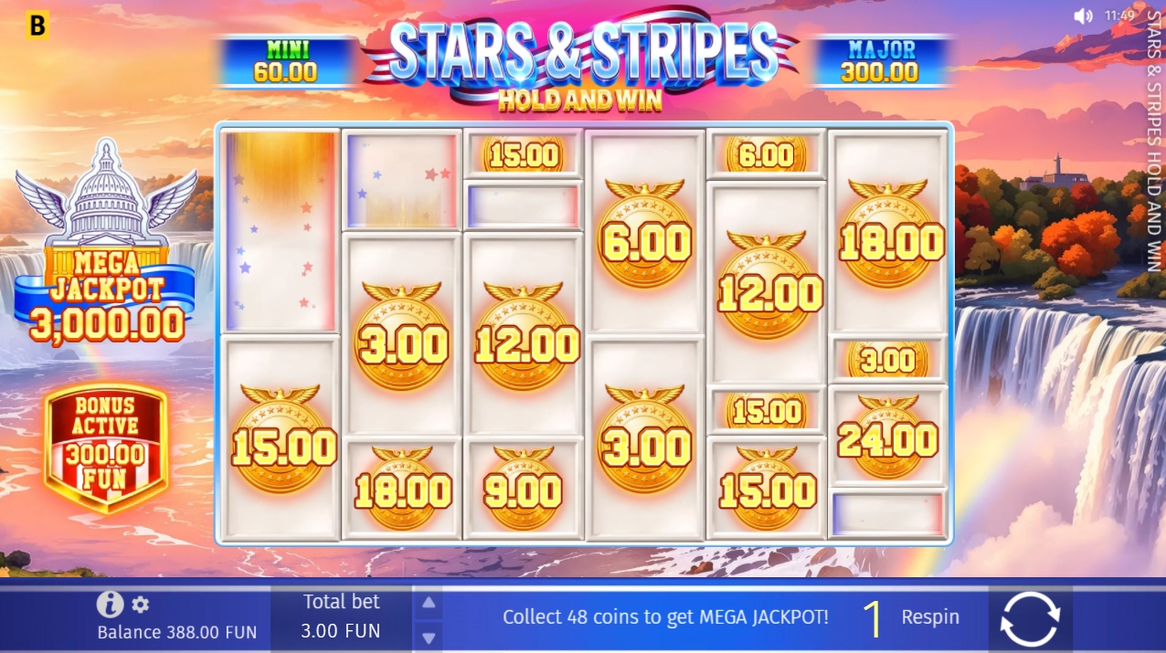stars and stripes hold and win bonus