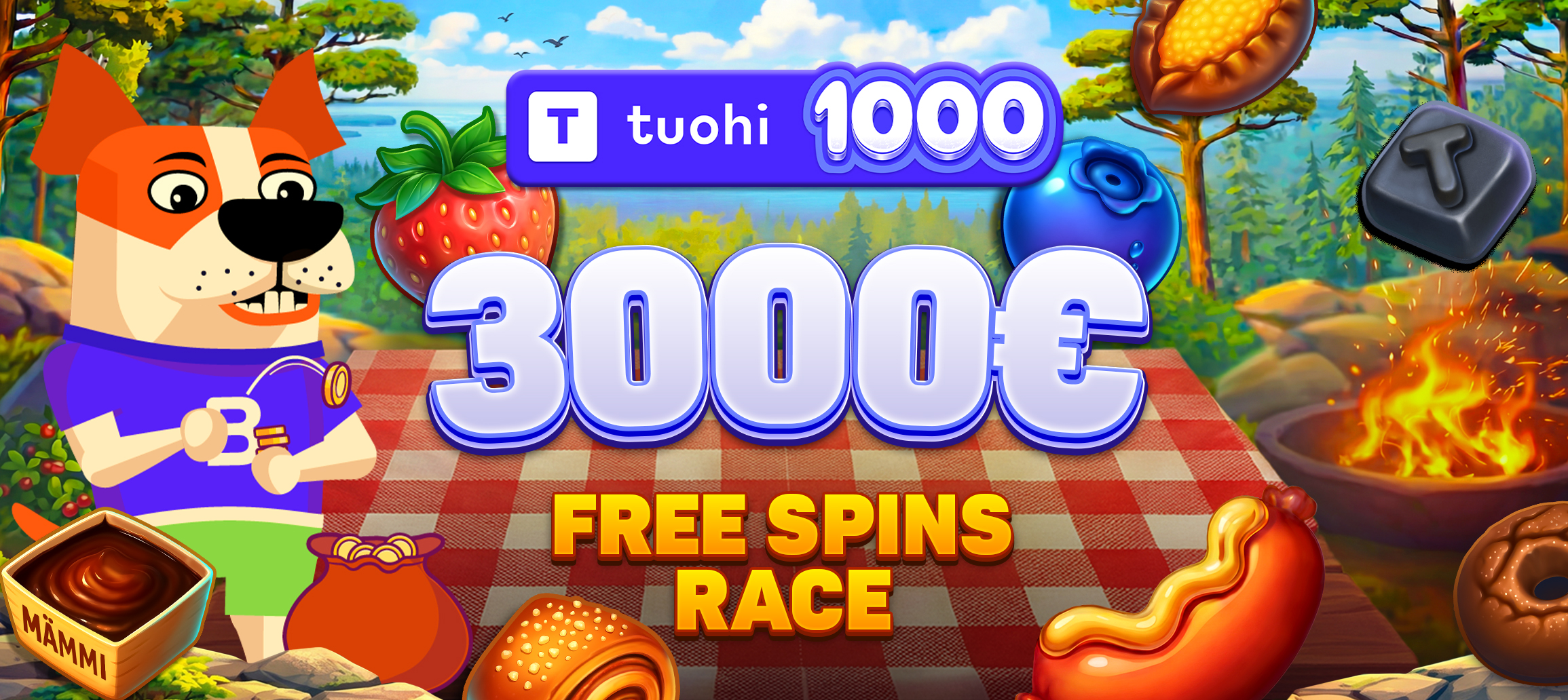 Tuohi 1000 – €3000 Free Spins Race