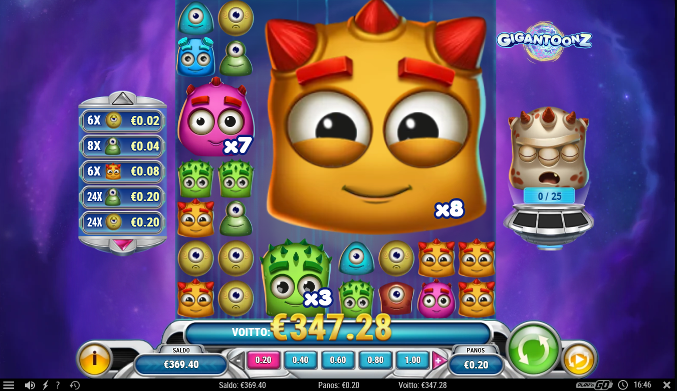 Big wins screenshot