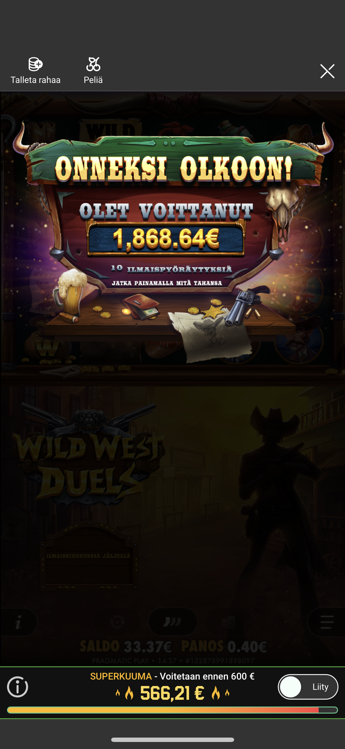 Big wins screenshot