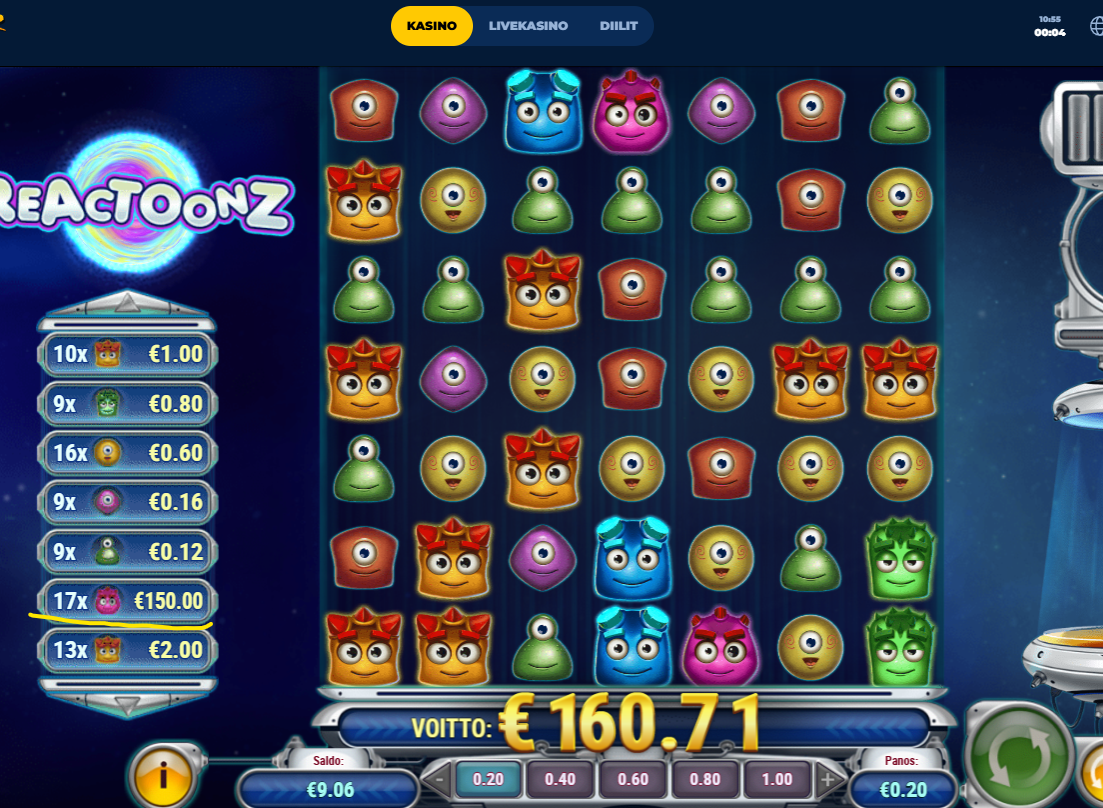 Big wins screenshot