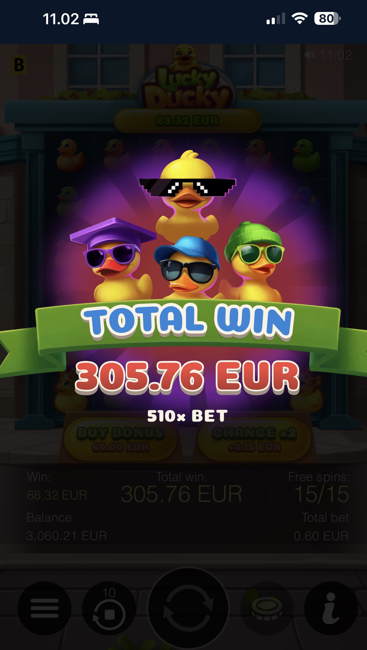 Big wins screenshot
