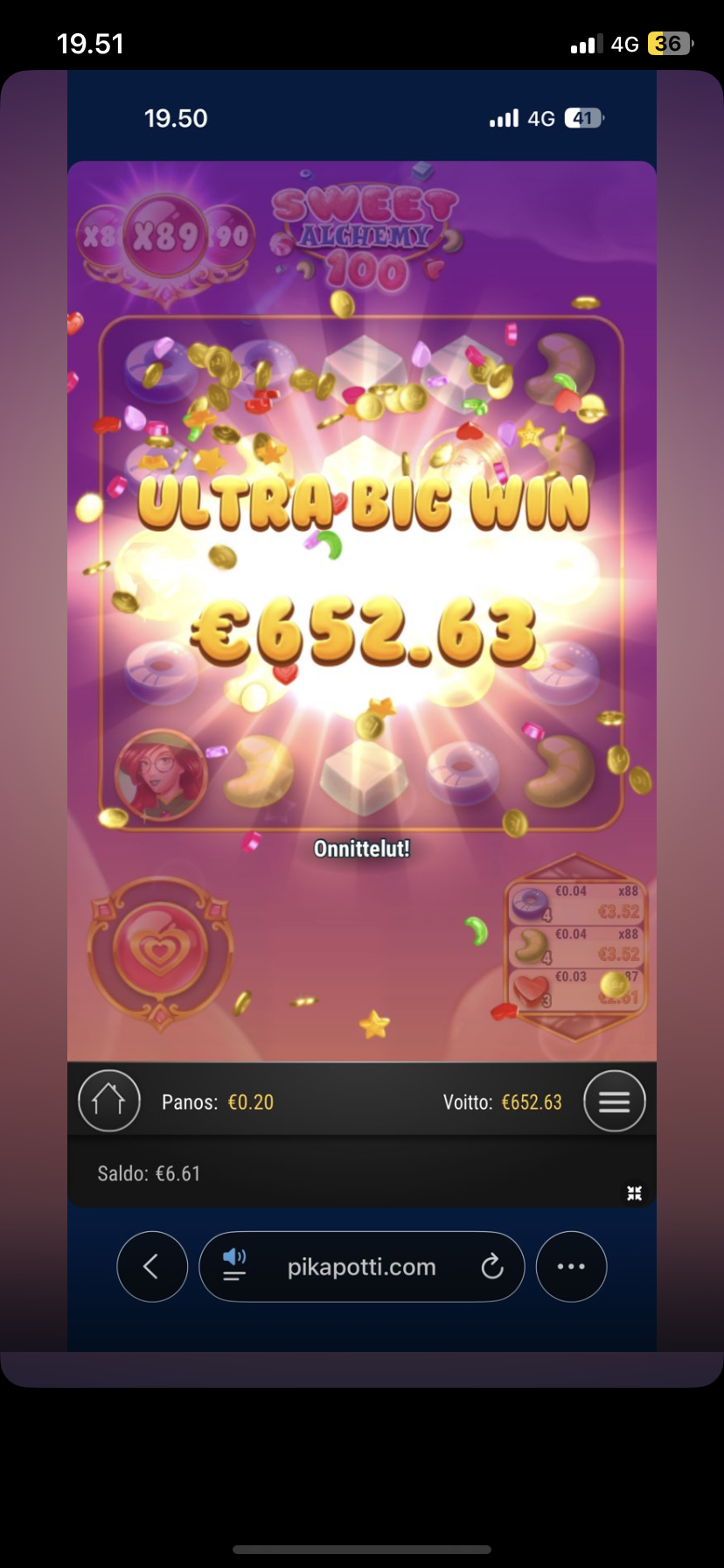 Big wins screenshot