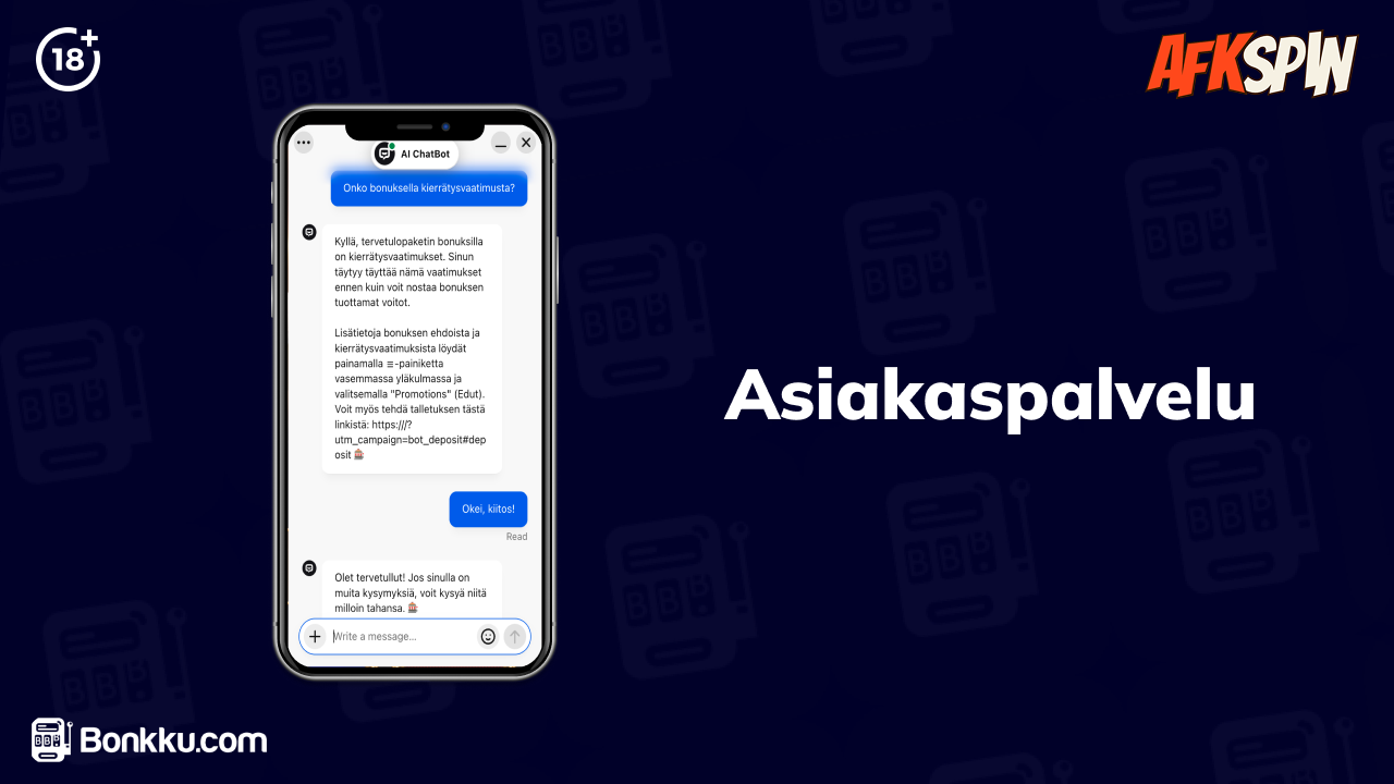 afkspin casino asiakaspalvelu