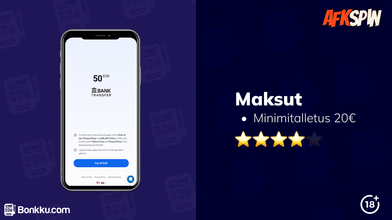 afkspin casino maksut