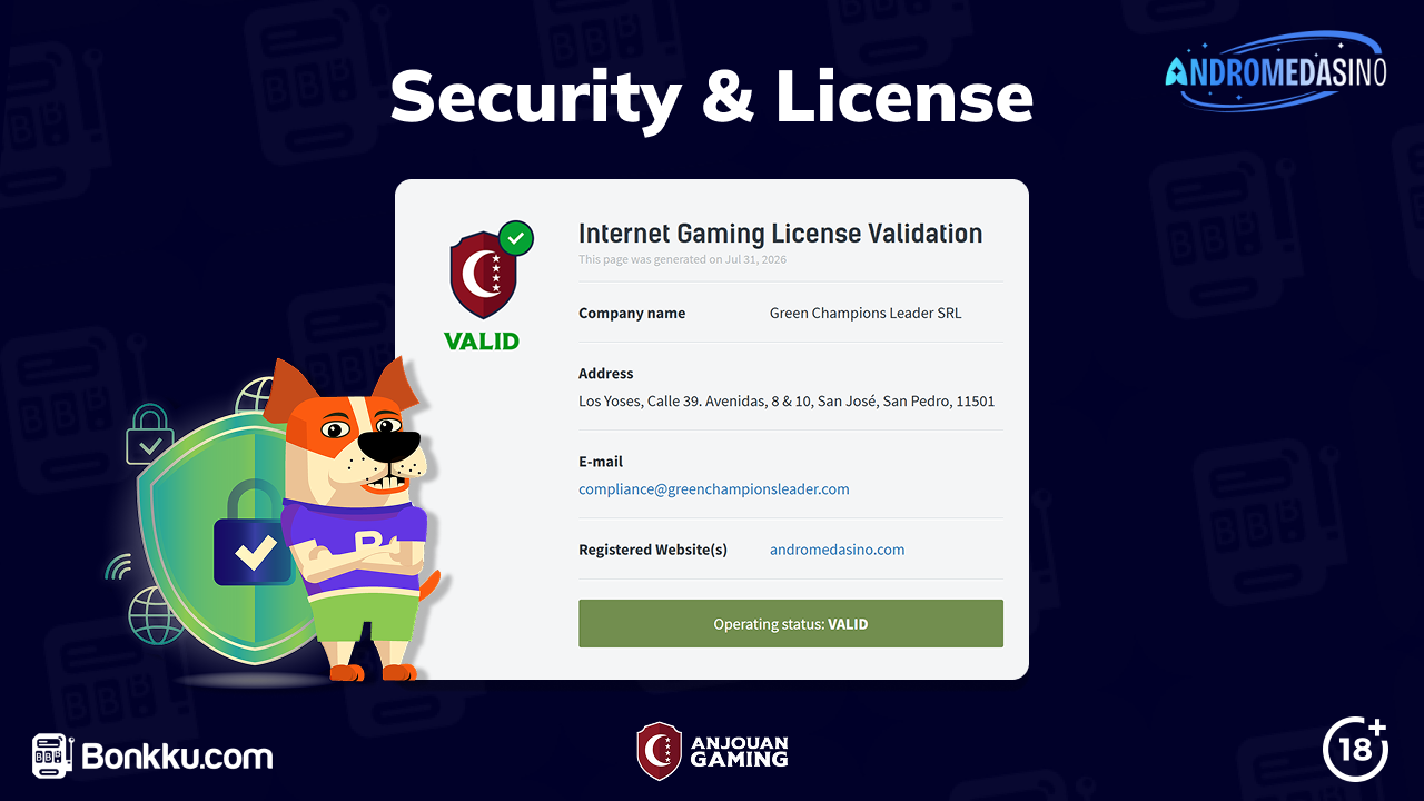 andromedasino license