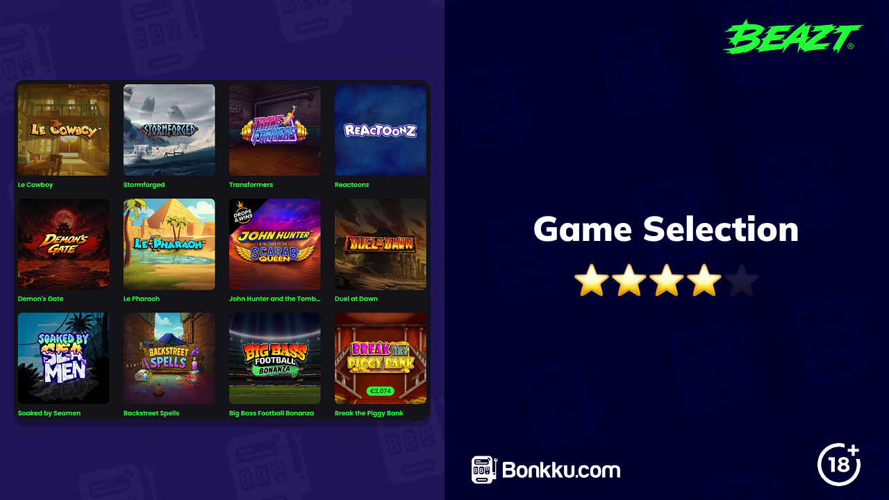 beazt casino game selection