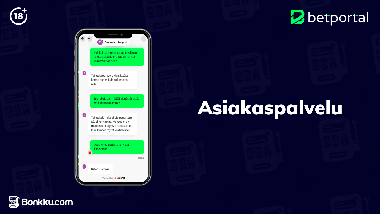 betportal casino asiakaspalvelu