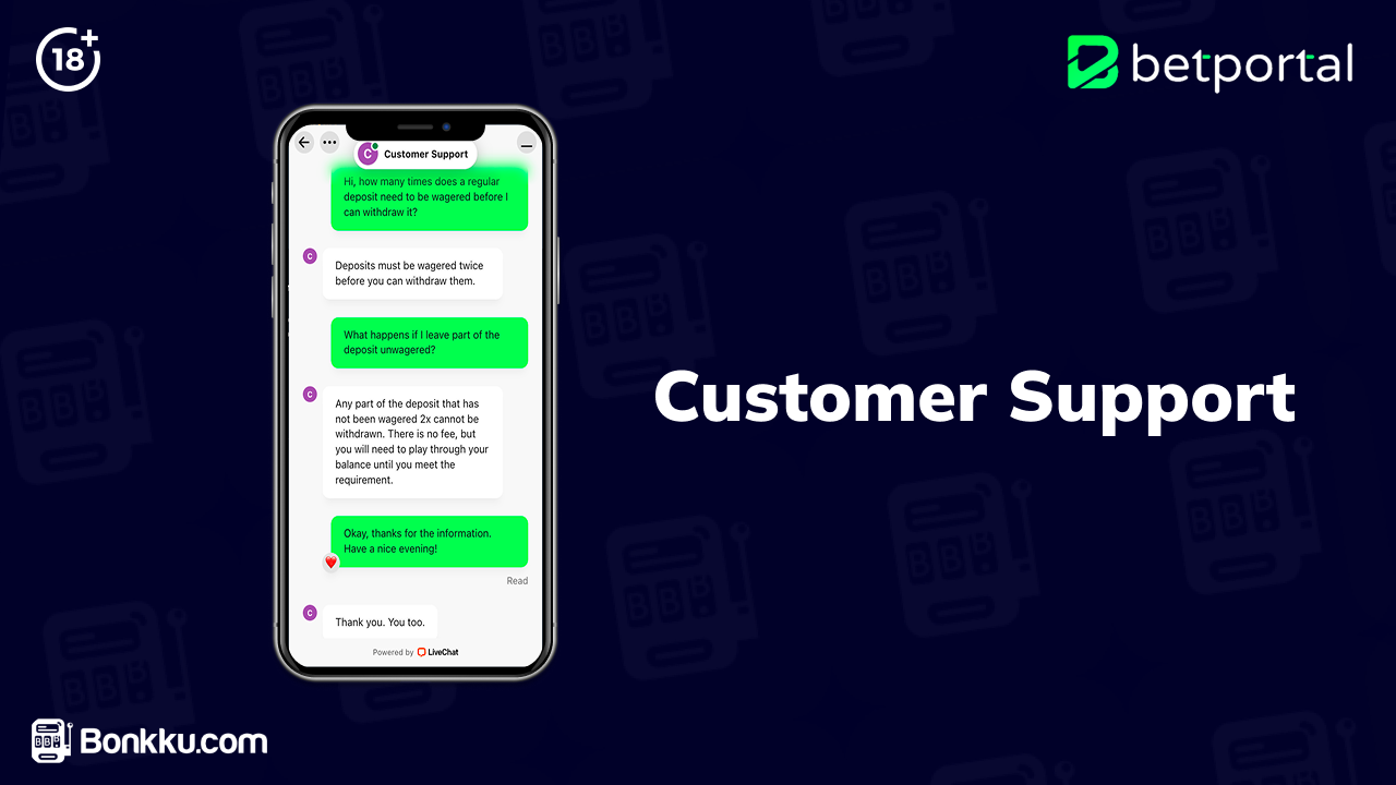 betportal casino customer support